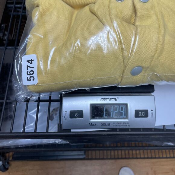 SAMPLE Levi's Vintage Clothing‎ Fleece Cardigan Lemon Orange mens size Medium - Picture 9 of 9